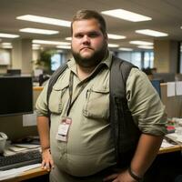 the man is wearing a vest generative ai photo