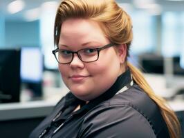 woman wearing a black shirt generative ai photo