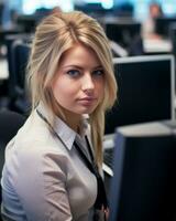 woman wearing a white shirt generative ai photo