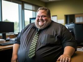 a man wearing a black shirt and a green tie generative ai photo