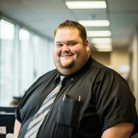 a man wearing a black shirt generative ai photo