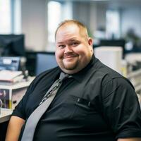 a man wearing a black shirt generative ai photo