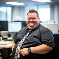 a man wearing a black shirt generative ai photo
