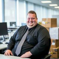 the man is wearing a black shirt generative ai photo