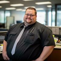 the man is wearing a black shirt generative ai photo