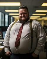 the man is wearing a tie generative ai photo