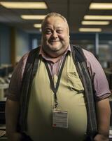 the man is wearing a vest generative ai photo