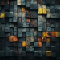 3d rendering of a wall made out of blocks generative ai photo