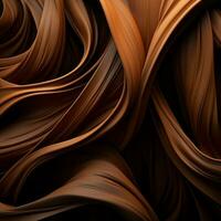 3d rendering of a wavy brown background generative ai photo