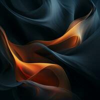 a black and orange abstract background with flames generative ai photo
