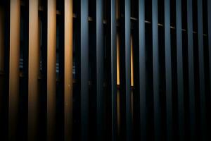 un negro y blanco foto de un pared con barras generativo ai