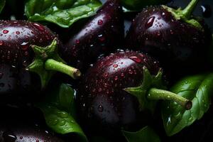 a bunch of peppers with water droplets on them generative ai photo