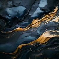 a close up of a black and gold abstract background generative ai photo