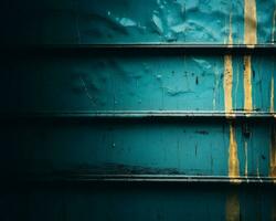 a close up of a blue and yellow painted wall generative ai photo