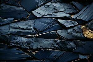 a close up of a dark blue wall with cracked paint generative ai photo