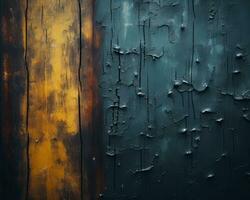 a close up of a wooden wall with peeling paint generative ai photo