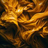 a close up of a yellow fabric on a black background generative ai photo