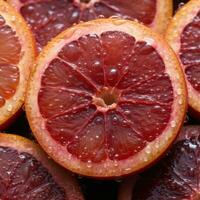 a close up view of a bunch of blood oranges generative ai photo