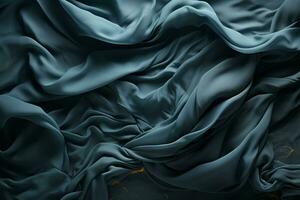 a close up view of a dark blue fabric generative ai photo