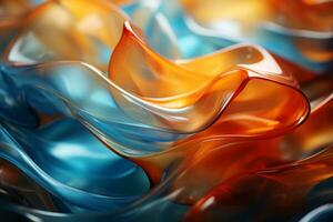 a close up view of a colorful glass object generative ai photo