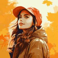 a painting of a woman in a hat and jacket generative ai photo