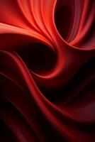 a red and black abstract background with waves generative ai photo