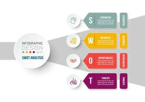 concepto de negocio de plantilla infográfica con diagrama. vector