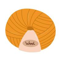 Wool yarns. Knitting tool. Hobby time, handmade things vector