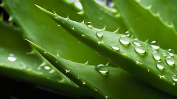 Visualizing the presentation of the plant Aloe Vera. Generative AI photo