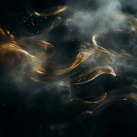 abstract background with smoke and fire on a black background generative ai photo
