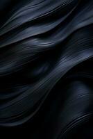 an abstract black background with wavy lines generative ai photo