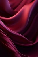 an abstract image of a red silk fabric generative ai photo