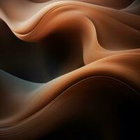 an abstract image of a wavy brown and black background generative ai photo