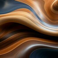 an abstract image of a wavy brown and black background generative ai photo