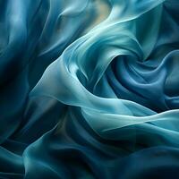 an abstract image of blue and white fabric generative ai photo