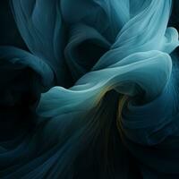an abstract image of blue and yellow swirls generative ai photo