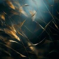 an abstract image of grass in the dark generative ai photo