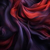 an abstract image of red and purple fabric generative ai photo