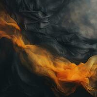 an abstract image of smoke and black fabric on a dark background generative ai photo