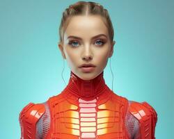 an image of a woman in a futuristic suit generative ai photo