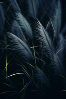 an image of some grass in the dark generative ai photo