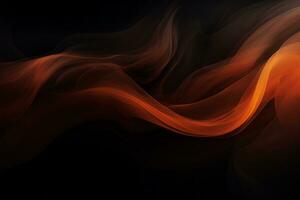 an orange and black background with smoke generative ai photo