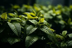 coffee plants grow in a greenhouse on a sunny day generative ai photo