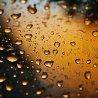 gotas de lluvia en el ventana de un coche generativo ai foto