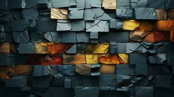 3d rendering of a brick wall with many different colors generative ai photo