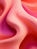 3d rendering of a pink and red abstract background generative ai photo