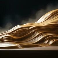 3d rendering of a wave on a black background generative ai photo