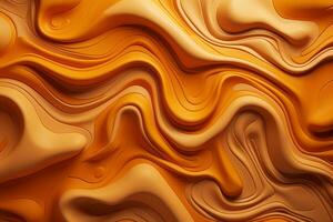 3d rendering of a wavy orange background generative ai photo