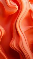 3d rendering of a wavy orange fabric background generative ai photo
