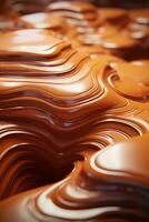 3d rendering of a wavy surface with brown and white swirls generative ai photo